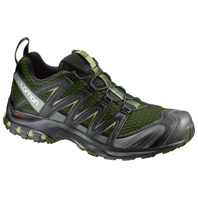 Zapatillas Trail Running Salomon Hombre Verde Oliva / Plateadas - Salomon Argentina XA PRO 3D ,34582